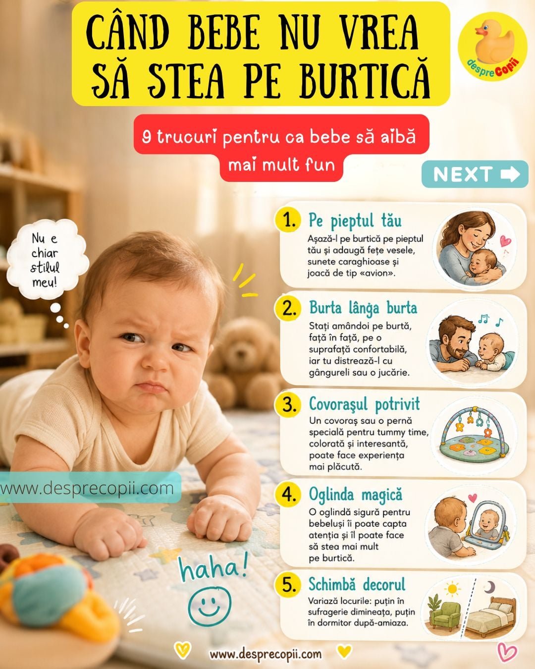 bebe sta pe burtica 1